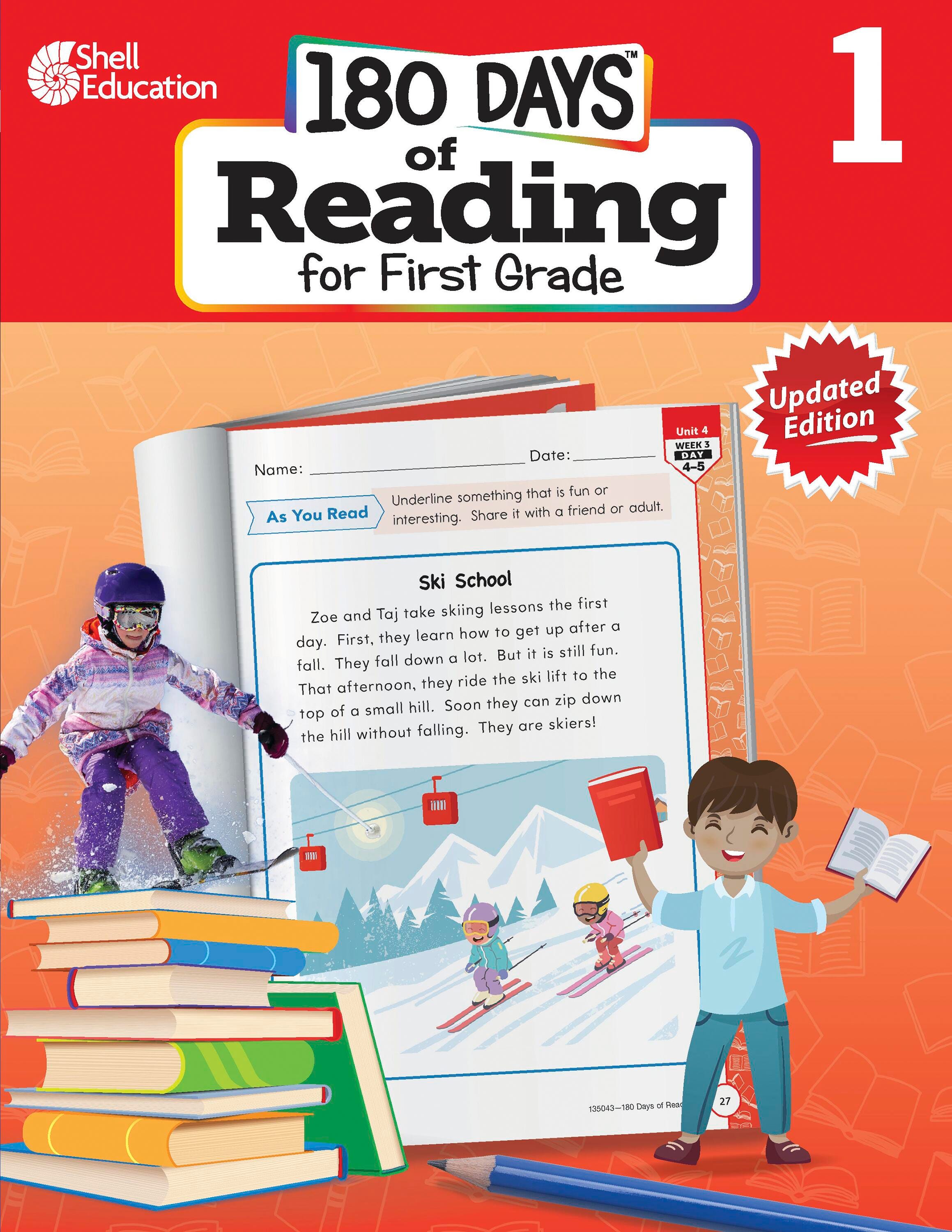 Shell Education 180 Days Of Reading For First Grade, Second